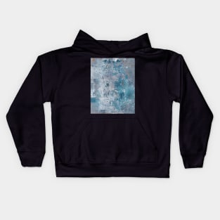 Peeling paint in blue, white and rust. Textured, rugged, weathered Kids Hoodie